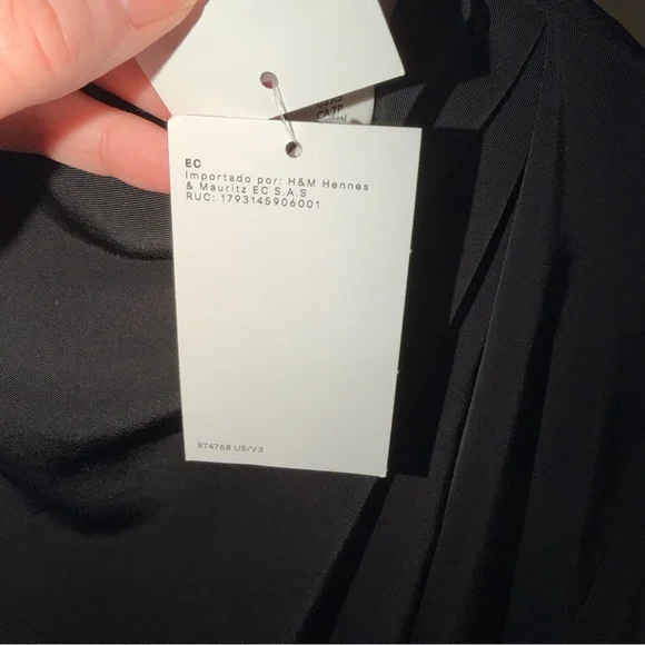 H&M Black Long-Sleeve Mini Dress Size XS - Picture 6 of 12